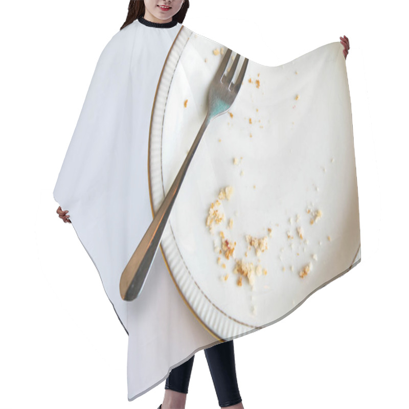 Personality  Empty Plate With Crumbs Hair Cutting Cape