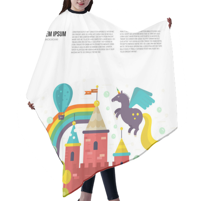 Personality  Fairy Castle Illustration Hair Cutting Cape