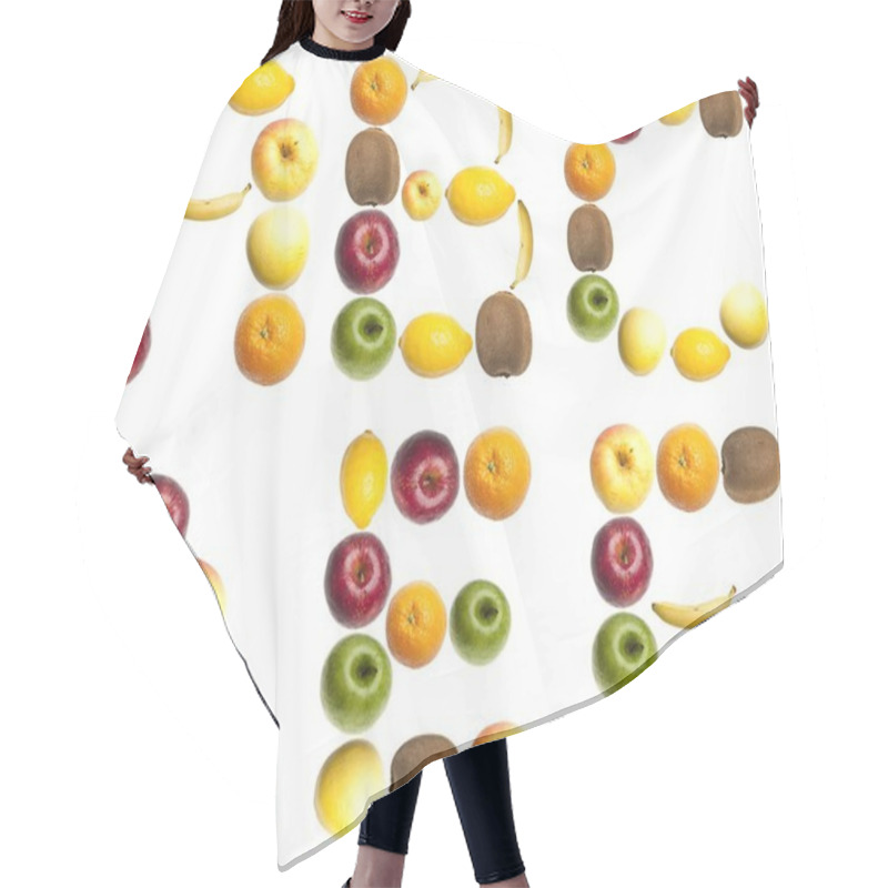 Personality  Letters Made Of Fruits Hair Cutting Cape