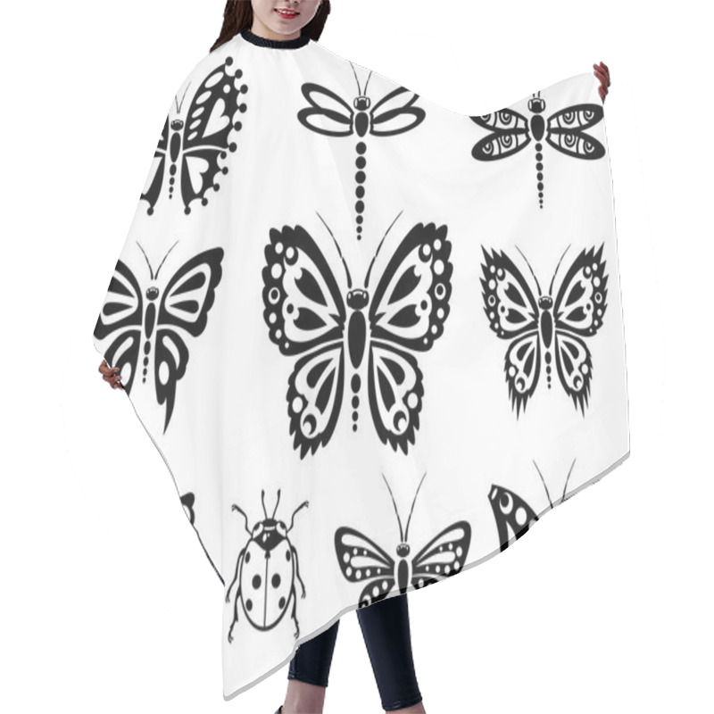 Personality  Butterfly Silhouettes Hair Cutting Cape