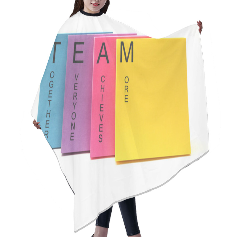 Personality  TEAM Concept Sticky Notes Hair Cutting Cape