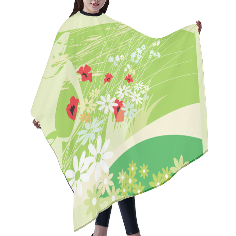 Personality  Poppies Hair Cutting Cape