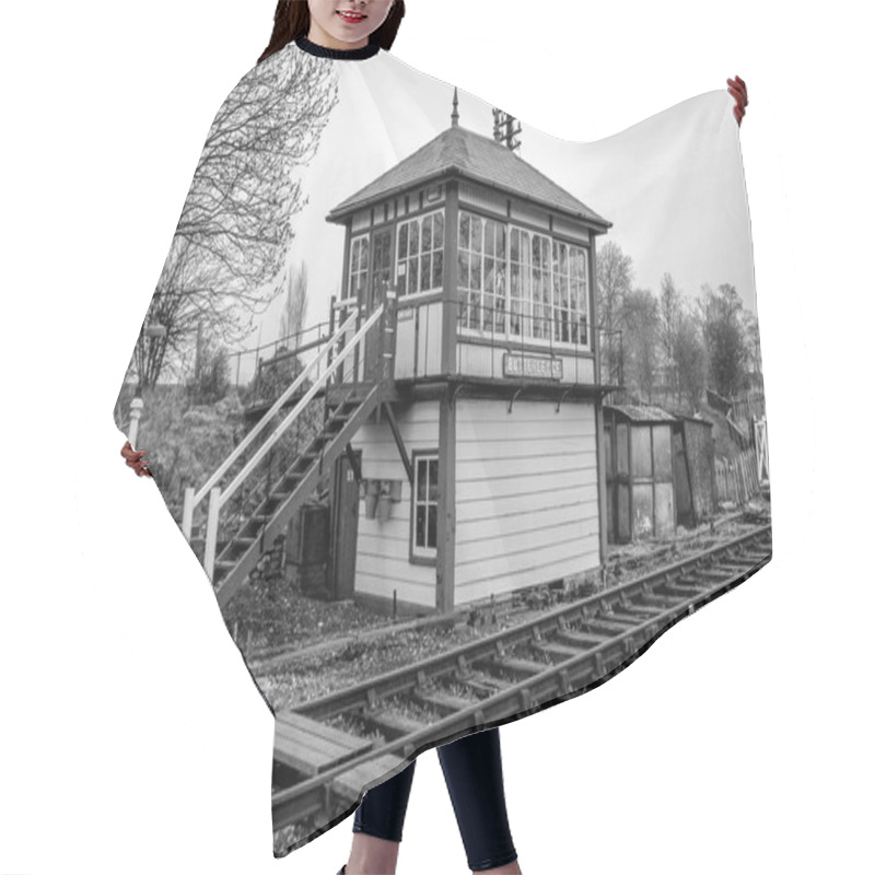 Personality  Butterley Station Signal Box Hair Cutting Cape