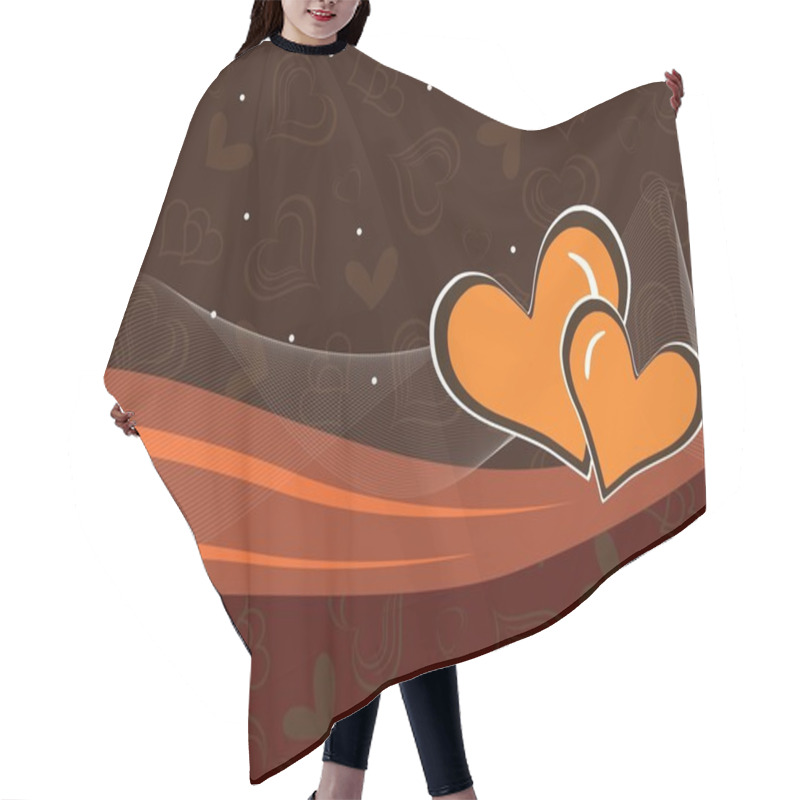 Personality  Romantic Heart Background Hair Cutting Cape