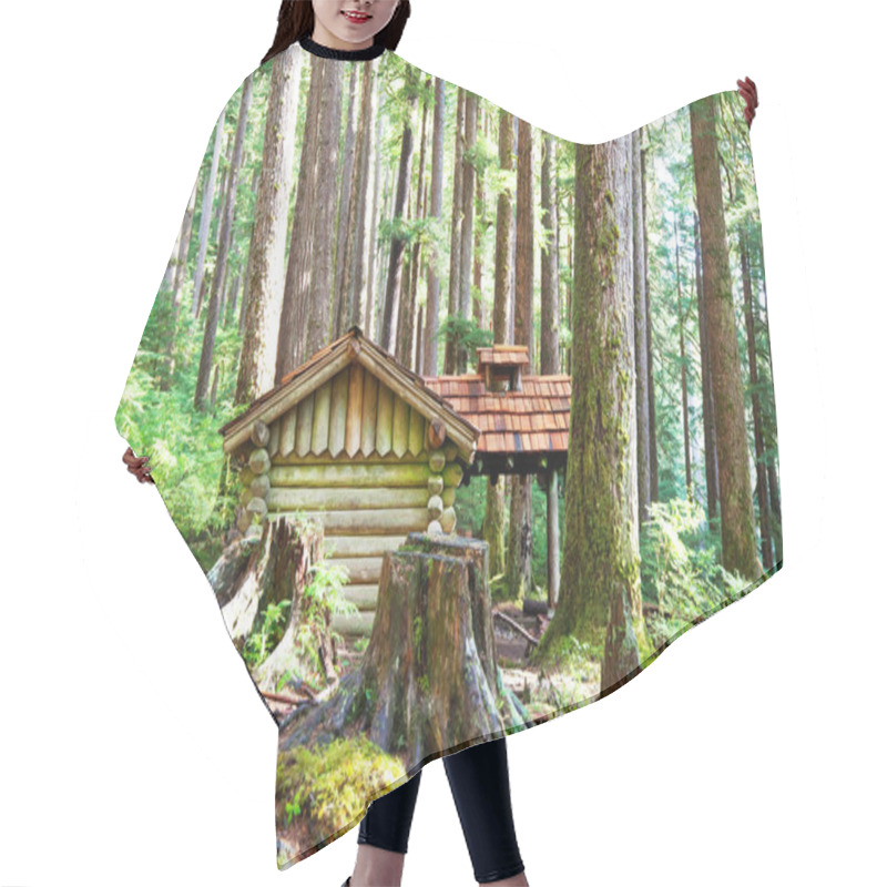 Personality  Hut In Forest Hair Cutting Cape