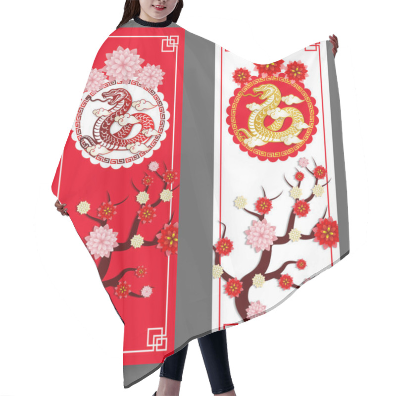 Personality  Happy Chinese New Year 2025 Zodiac Sign, Year Of The Snake Hair Cutting Cape