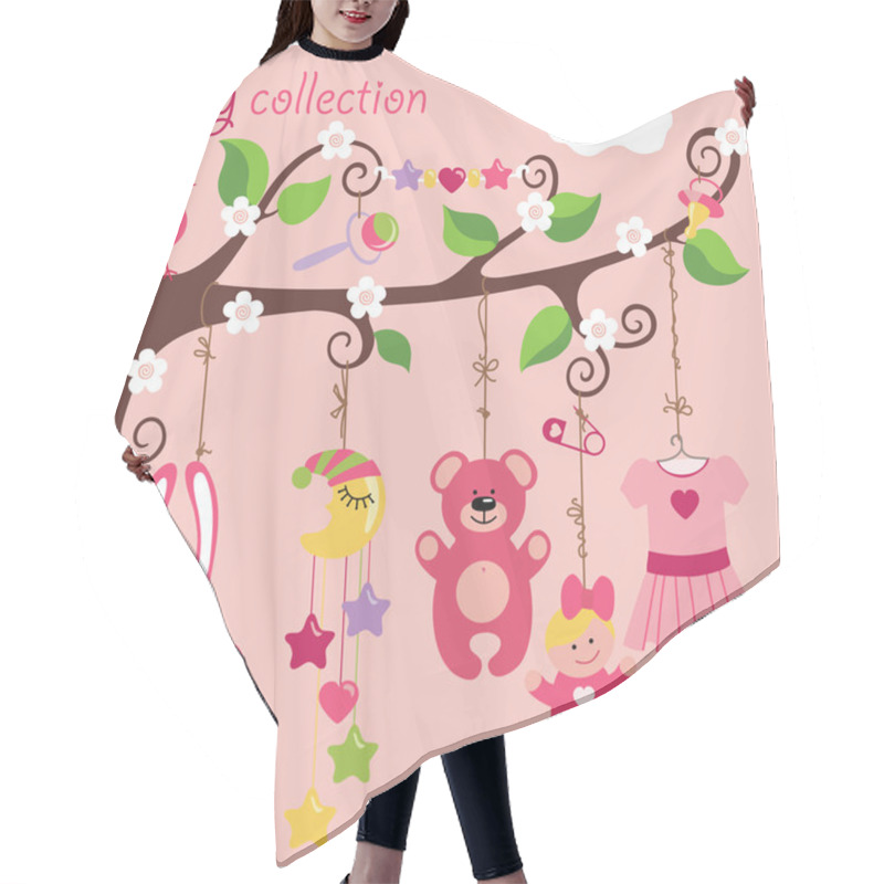 Personality  Newborn Elements For Baby Girl  Hanging On The Tree Hair Cutting Cape