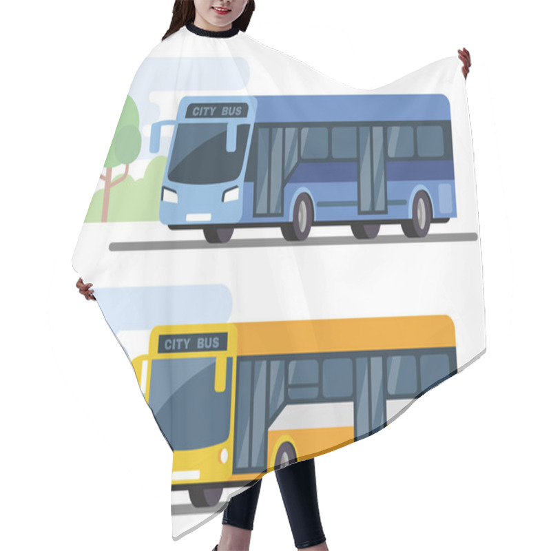 Personality  City Public Bus. Hair Cutting Cape