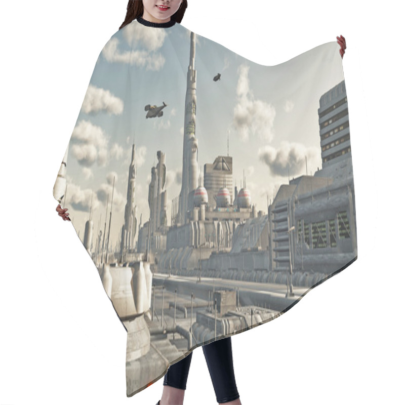 Personality  Future City Street View Hair Cutting Cape