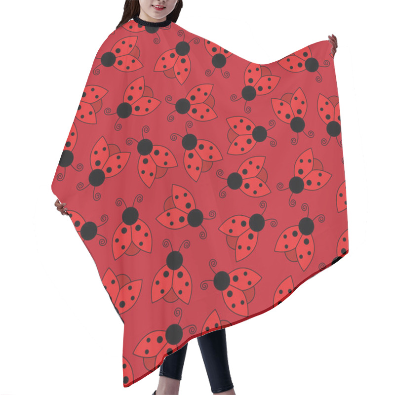 Personality  Ladybug Seamless Pattern Art Background Hair Cutting Cape