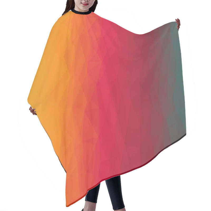 Personality  Abstract Geometric Background With Poly Pattern Hair Cutting Cape