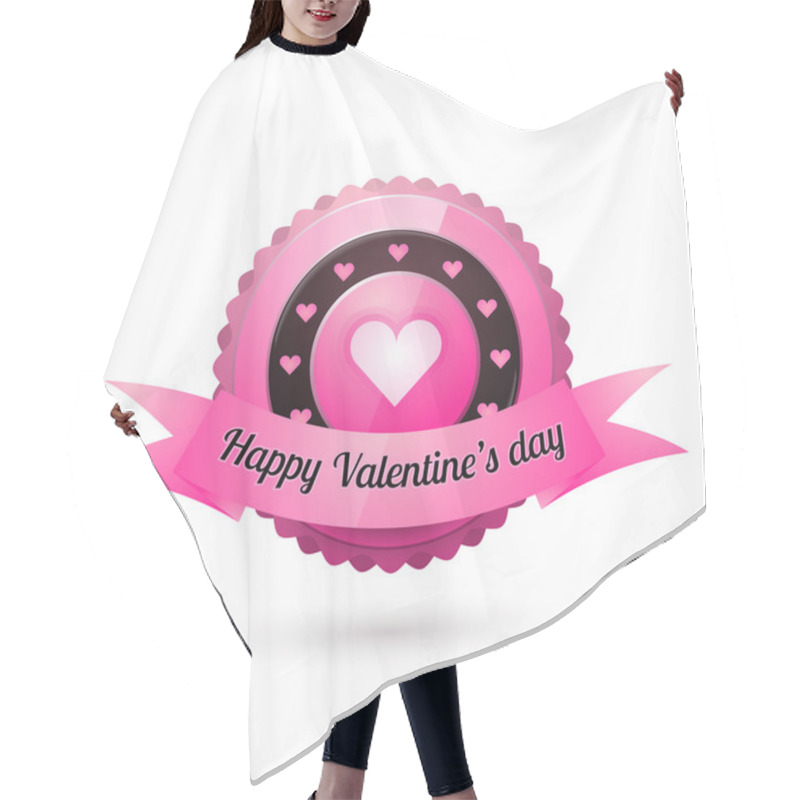 Personality  Vector Greeting Card For Valentine's Day. Hair Cutting Cape