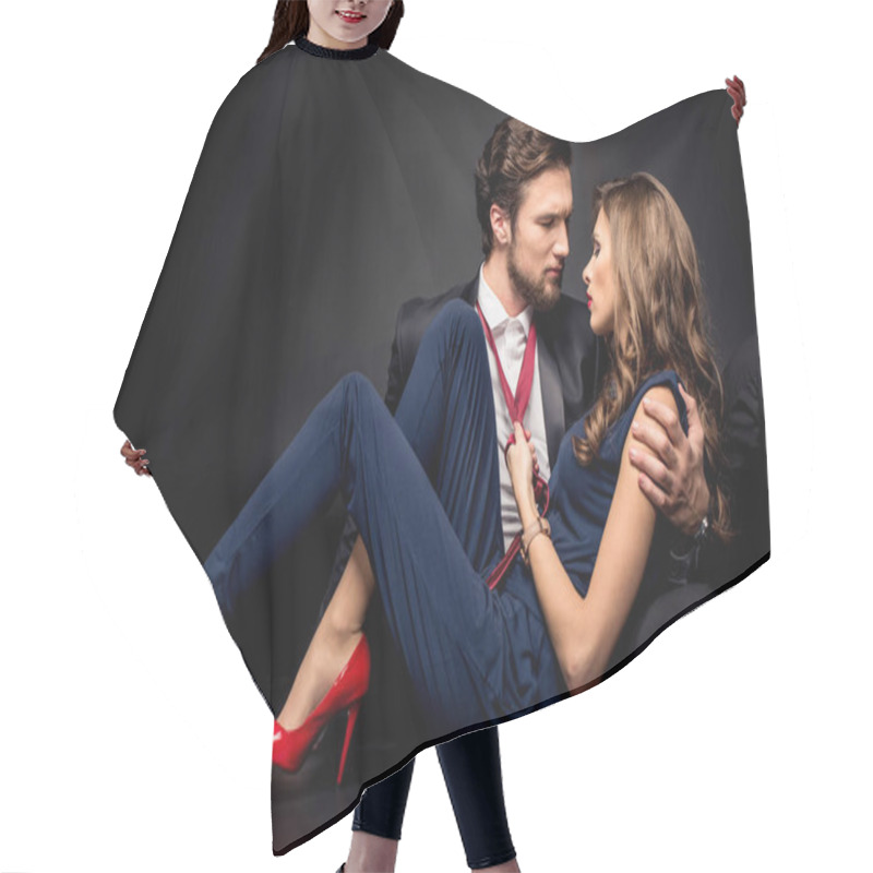 Personality  Beautiful Sensual Couple Hair Cutting Cape