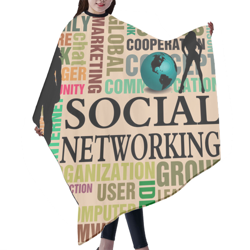 Personality  Social Networking Hair Cutting Cape