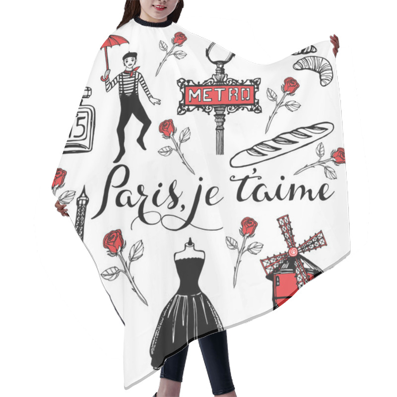 Personality  Romantic Paris Set Hair Cutting Cape