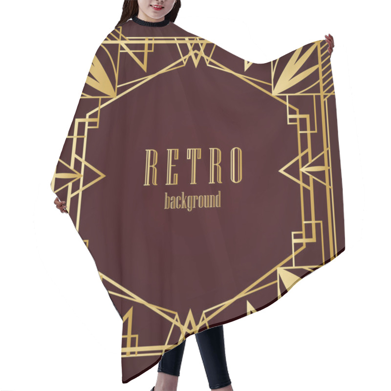 Personality  Art Deco Geometric Frame Hair Cutting Cape