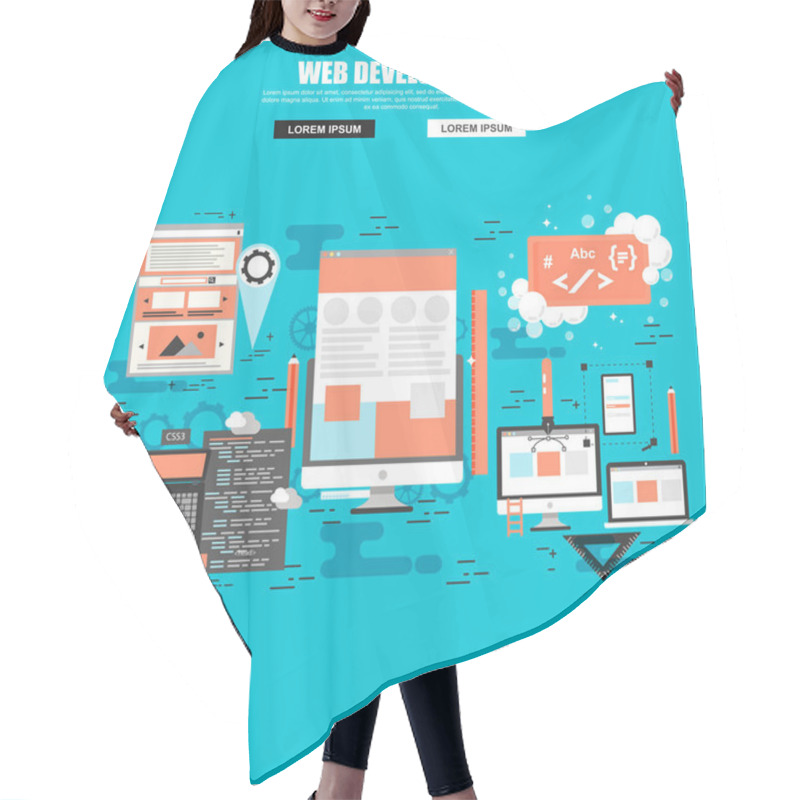 Personality  Set Of Creative Office Workspace Hair Cutting Cape