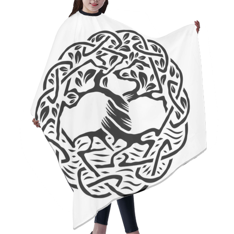 Personality  Celtic Tree Of Life Hair Cutting Cape