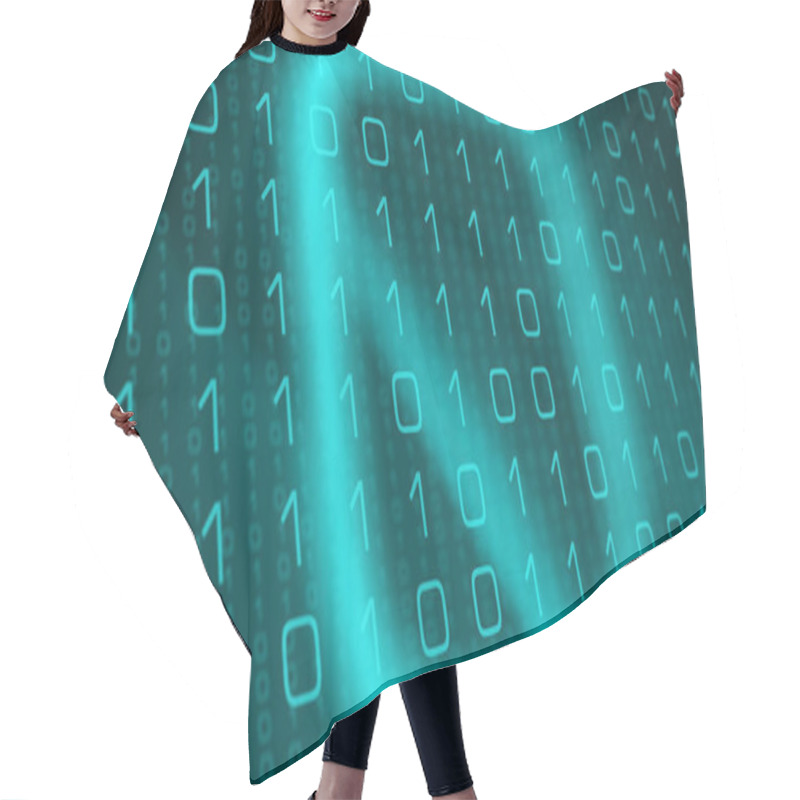 Personality  Algorithm Data Processing Binary Code, Digital Cyberspace Hair Cutting Cape