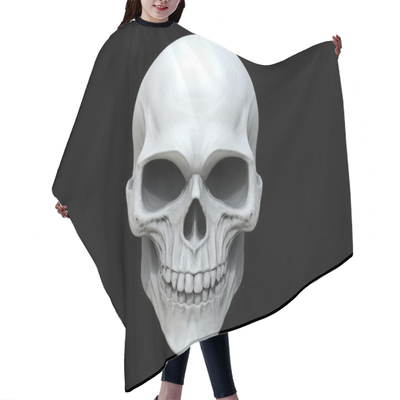 Personality  White Clay Skull Hair Cutting Cape