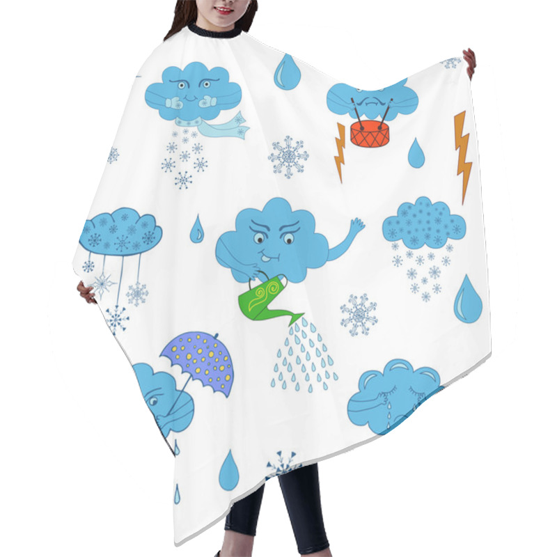 Personality  Cartoon Clouds Hair Cutting Cape