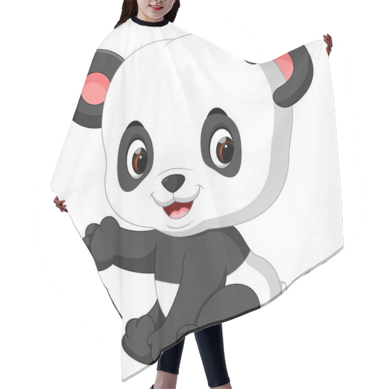 Personality  Cute Funny Panda Cartoon Hair Cutting Cape