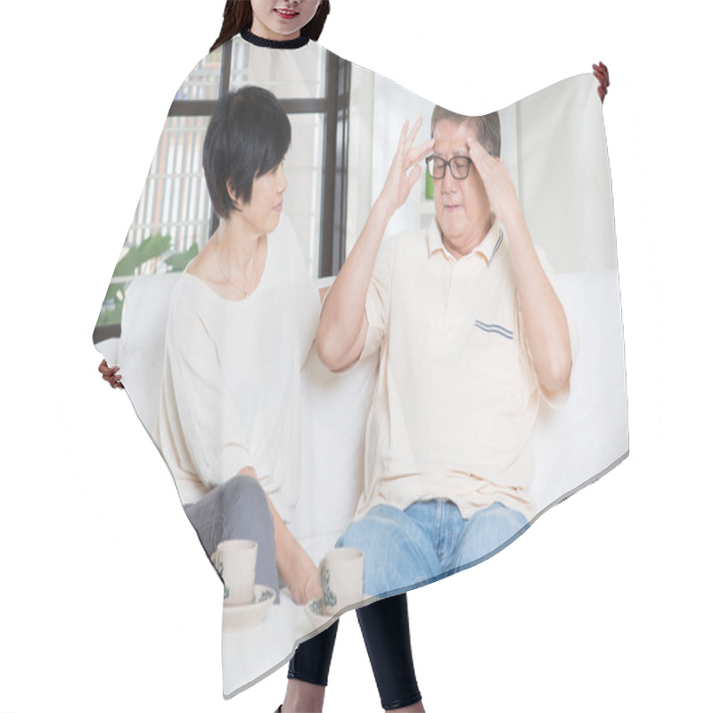 Personality  Senior Man Headache Hair Cutting Cape