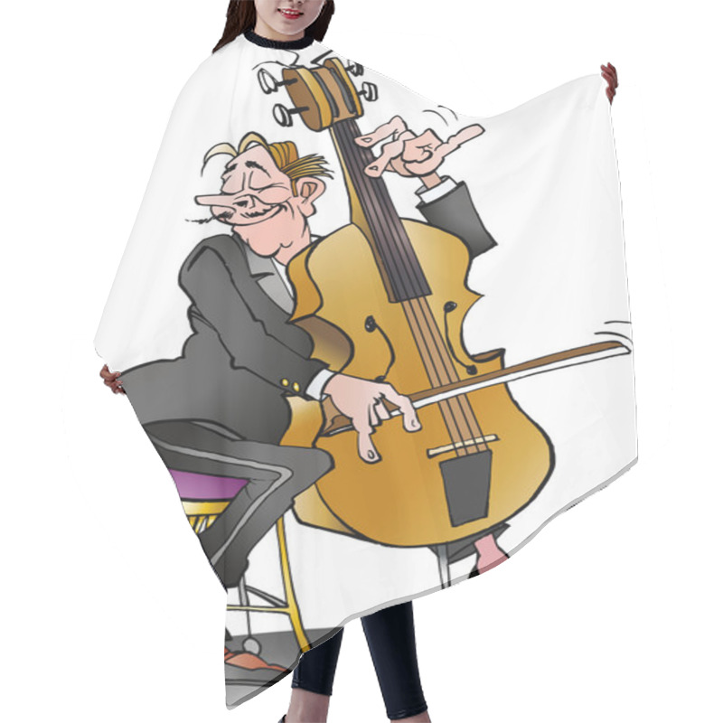 Personality  A Classic Cello Player Hair Cutting Cape