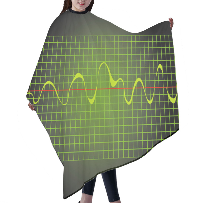 Personality  Oscilloscope Hair Cutting Cape