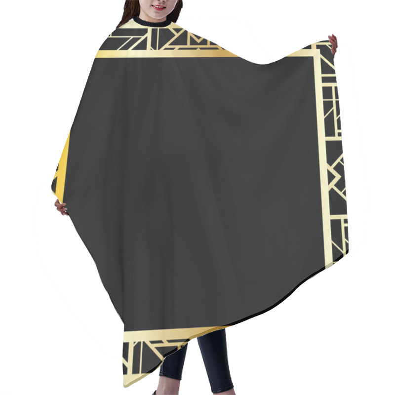 Personality  Art Deco Geometric Frame Hair Cutting Cape