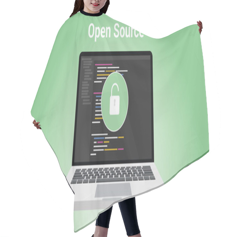 Personality  Open Source Code Program Technology Hair Cutting Cape