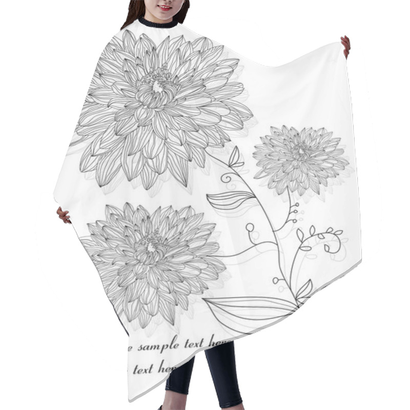 Personality  Branches With Flowers Hair Cutting Cape