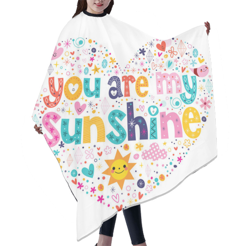 Personality  You Are My Sunshine Card Hair Cutting Cape