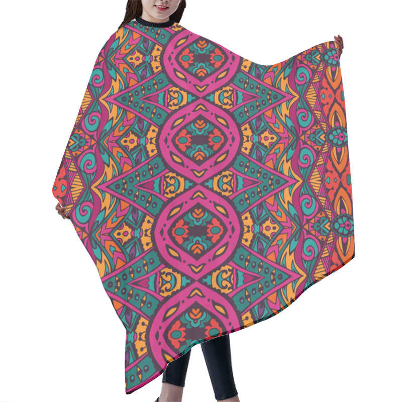 Personality  Seamless Ethnic Tribal Indianl Geometric Print Hair Cutting Cape