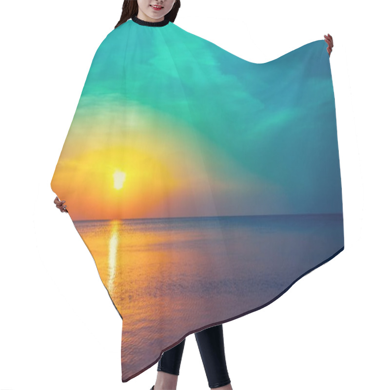 Personality  Sunset Over The Sea Hair Cutting Cape