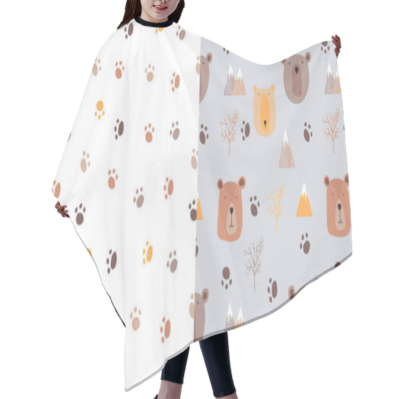 Personality  Set Of Patterns With Animals Hair Cutting Cape