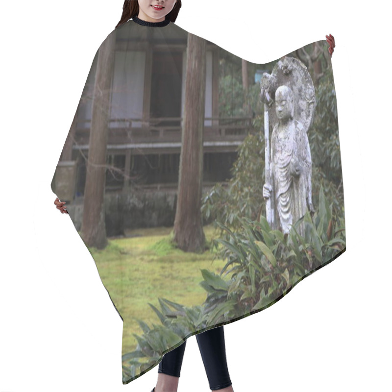 Personality  Statue Of Buddha And Moss Garden Of Sanzenin In Kyoto, Japan Hair Cutting Cape