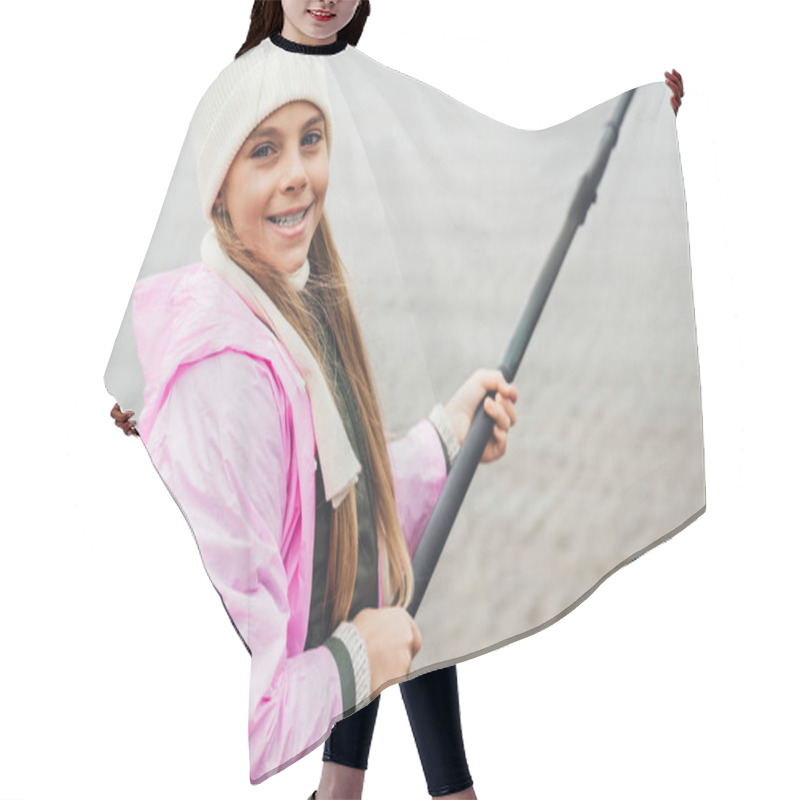 Personality  Fishing Little Girl Hair Cutting Cape