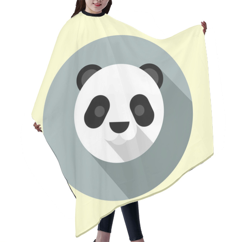 Personality  Cute Little Panda Icon Hair Cutting Cape