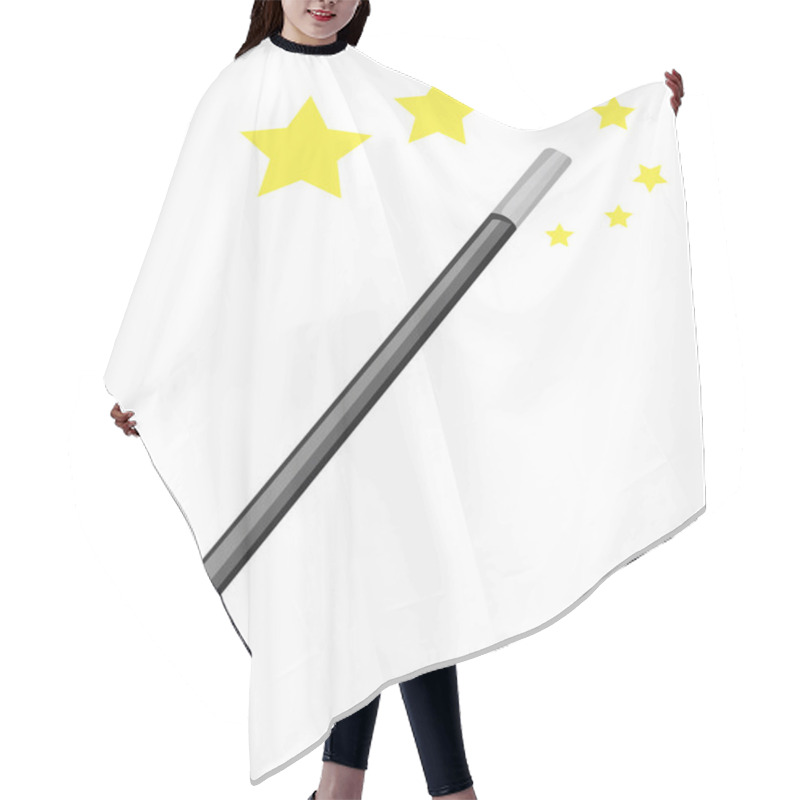 Personality  Magician Stick, Illustration, Vector On White Background Hair Cutting Cape