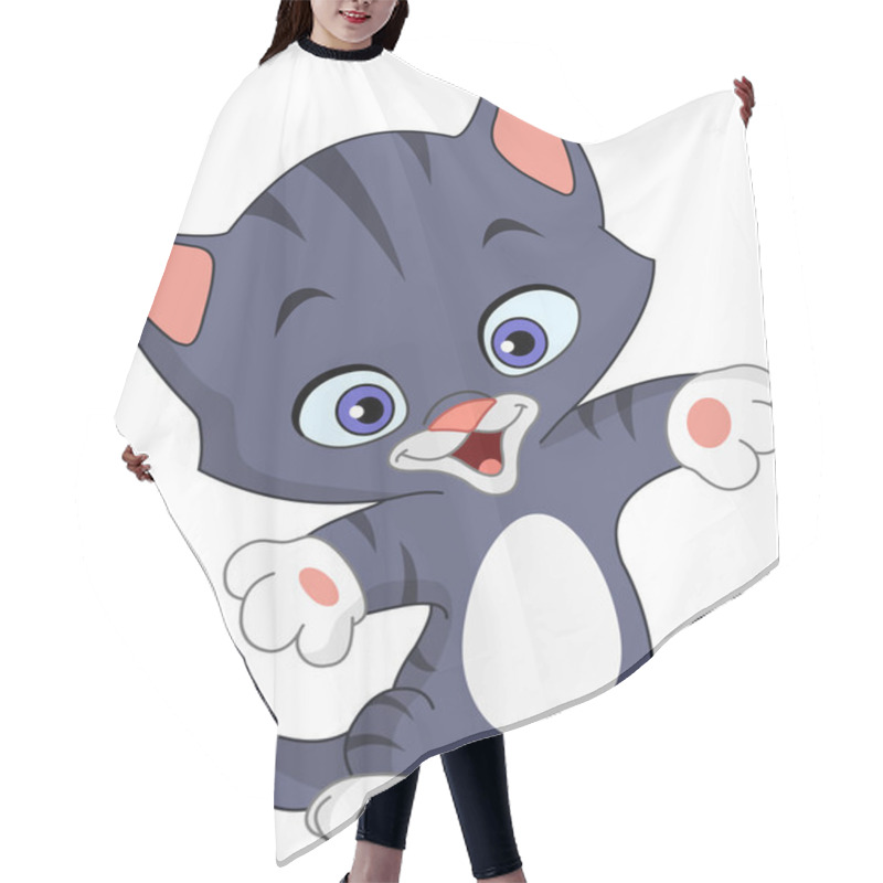 Personality  Cheerful Kitten Hair Cutting Cape