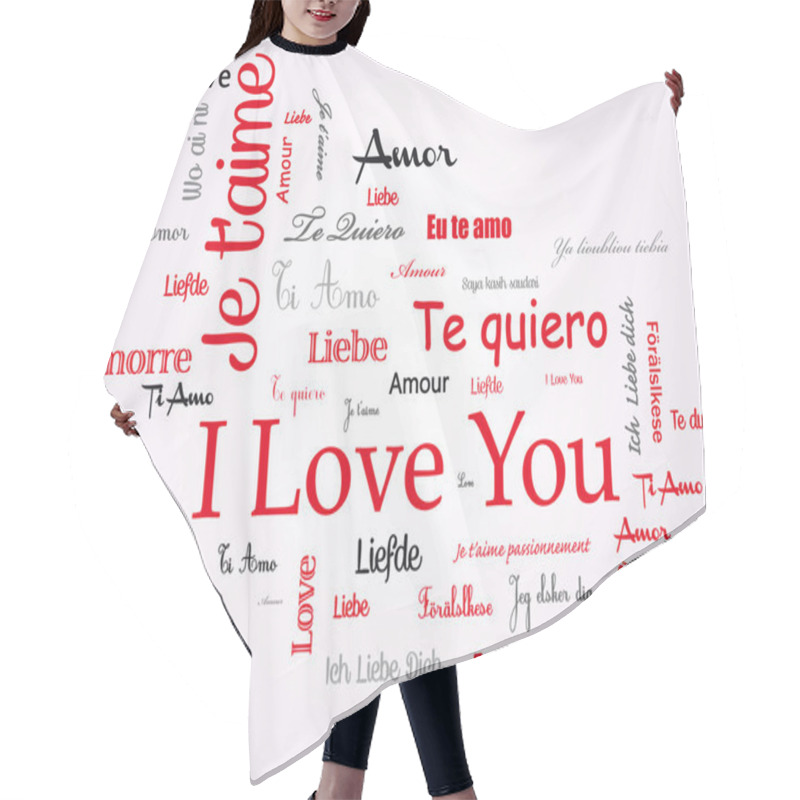 Personality  I Love You Hair Cutting Cape