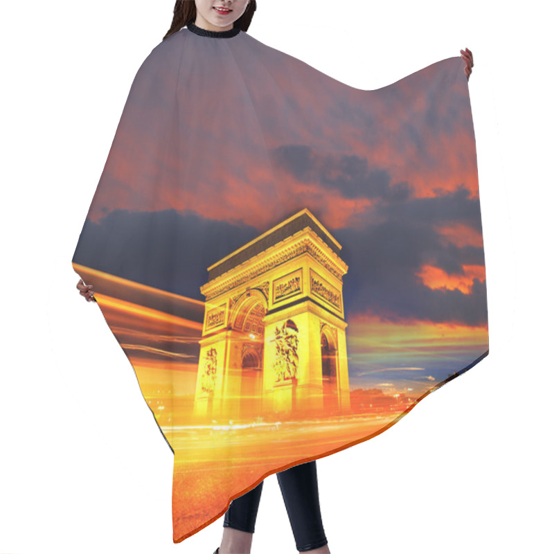 Personality  Famous Arc De Triomphe In Autumn, Paris, France Hair Cutting Cape