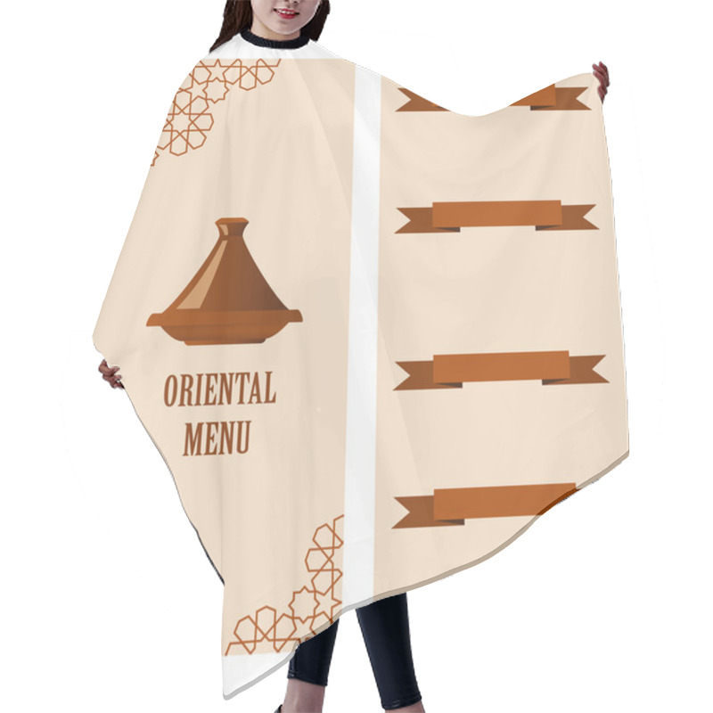 Personality  Restaurant Menu Template Hair Cutting Cape