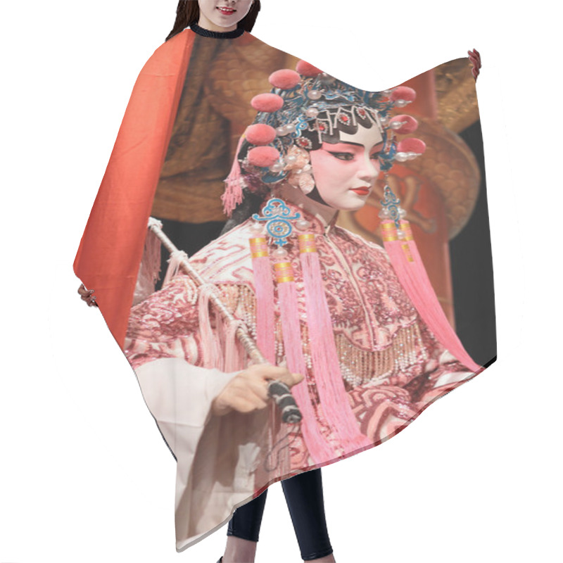 Personality  Chinese Opera Dummy And Red Cloth As Text Space ,it Is A Toy,not Hair Cutting Cape