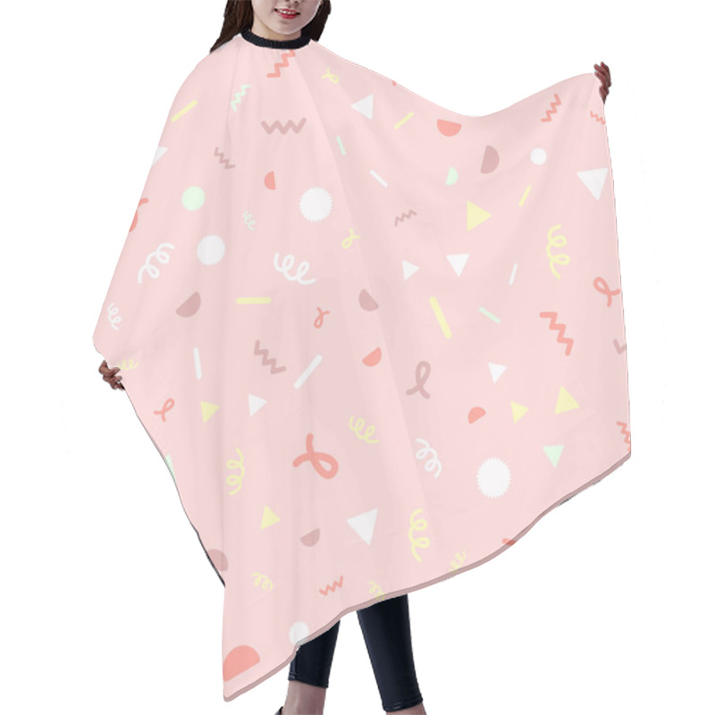 Personality  Confetti Pink Pattern Hair Cutting Cape