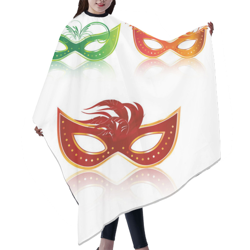 Personality  Carnival Masks Hair Cutting Cape