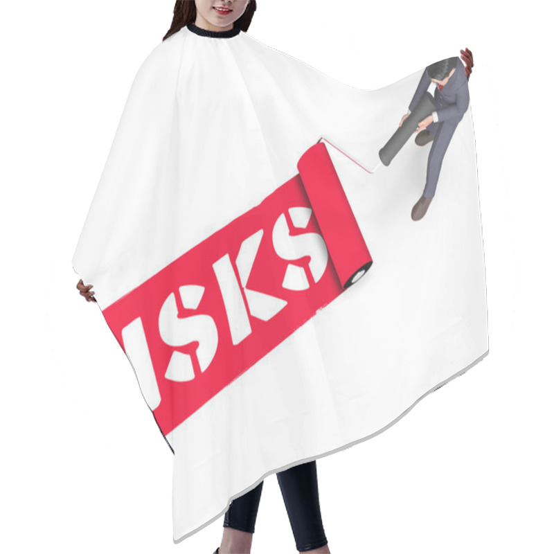 Personality  Risks Paint Shows High Danger 3d Rendering Hair Cutting Cape