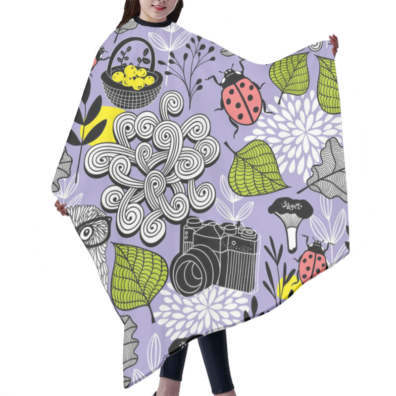 Personality  Seamless Pattern With Ladybugs  Hair Cutting Cape