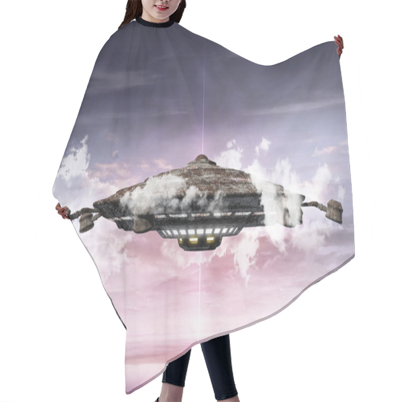 Personality  3d Illustration Of Un Unidentified Flying Object Hair Cutting Cape